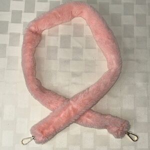 Soft Pink Faux Fur Bag Replacement Strap